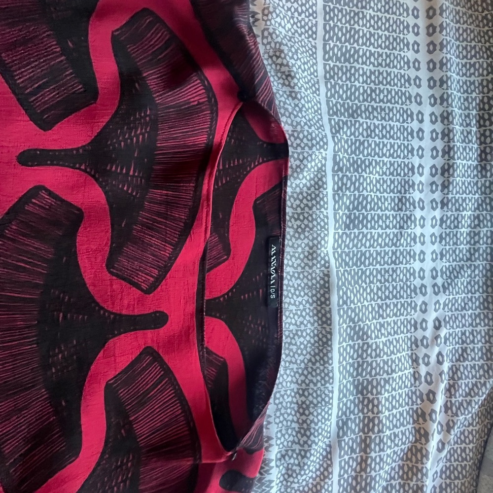 Manaola Red and Black Long Sleeve Dress - Picture 10 of 14